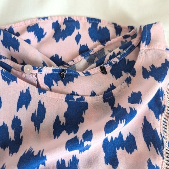 Gibson Blue and Pink Animals Print Top - Picture 5 of 6